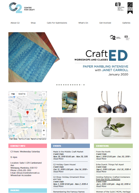 c2 centre for craft best nonprofit website