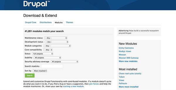 example of Drupal's website builder