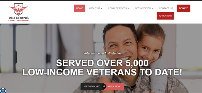 Veterans Legal Institute best nonprofit website