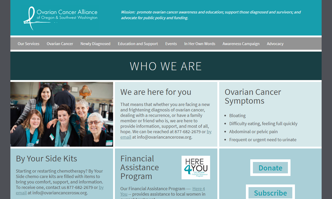 Ovarian Cancer Alliance of Oregon & SW Washington